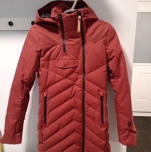 Indygena/Indyeva Ayaba Parka Coat in Red Wine XS
